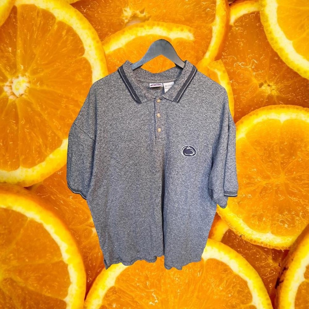 Active Penn State Gray‎ Marled Polo with Embroidered Logo Size Large